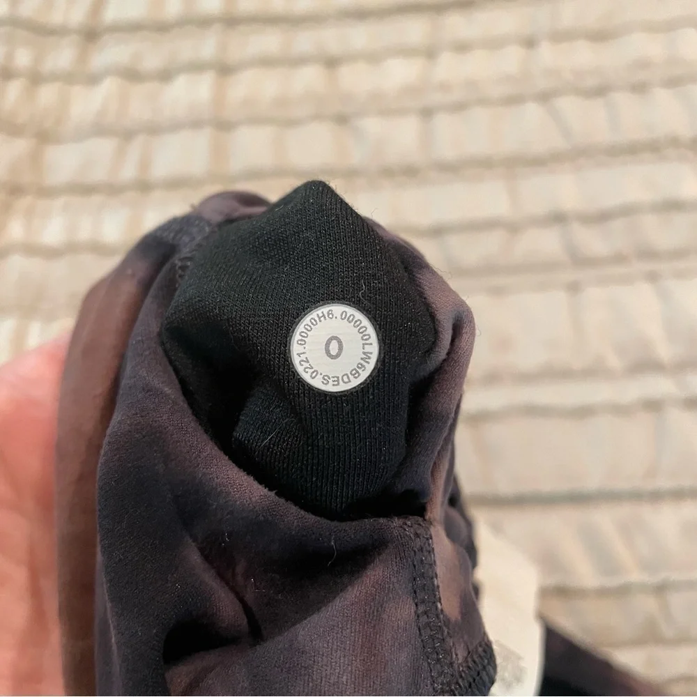 Lululemon Align Crop Leggings Diamond Dye Graphite Grey Pink Pastel 0 W6BDES